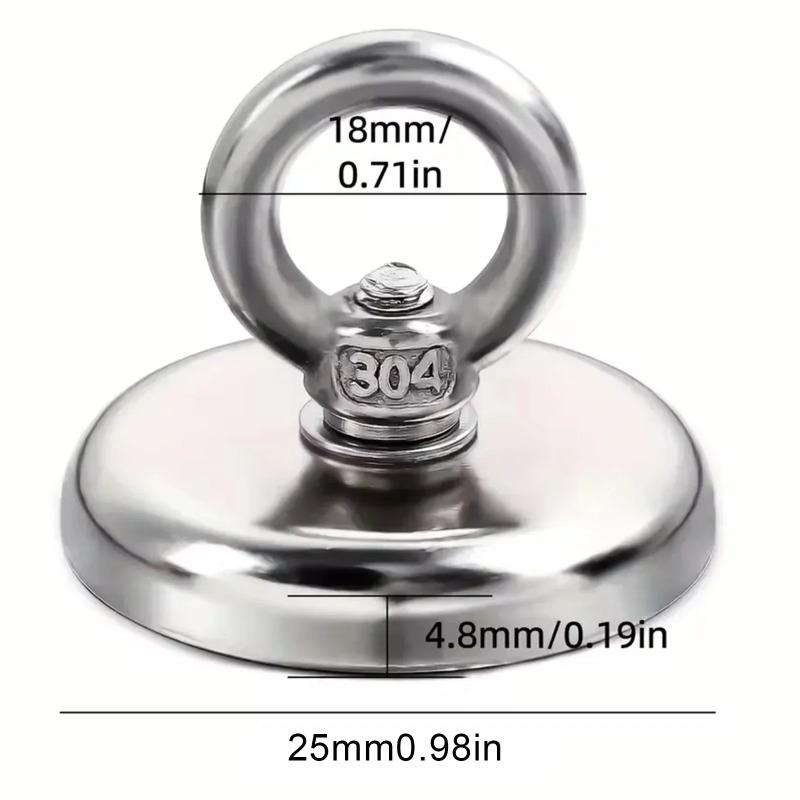 2Pcs Magnetic Hooks, Tension Magnetic Hooks, with Countersunk Lifting Rings, Suitable for Workplaces, Homes, Kitchens