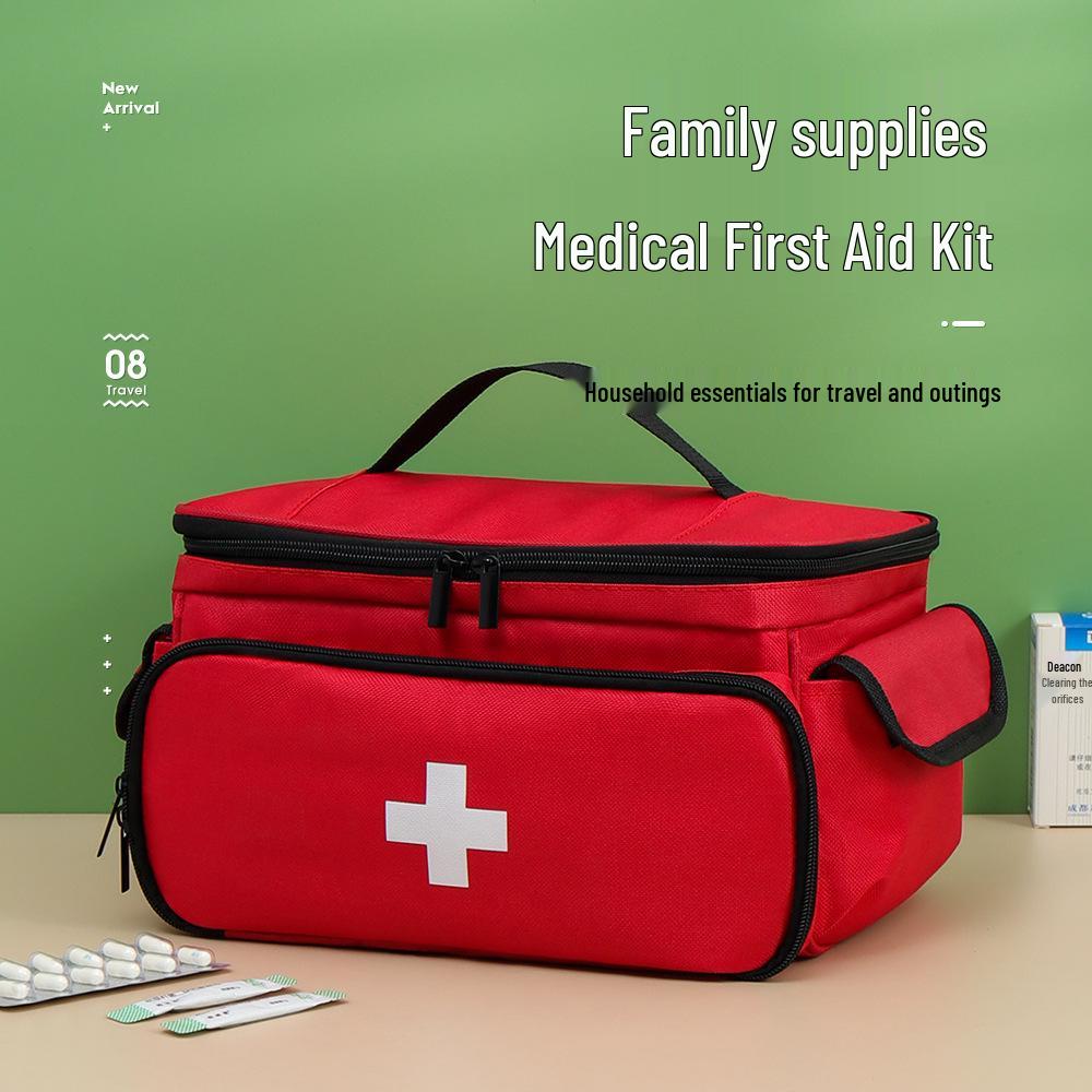 Portable Family Medicine Storage Bag - First Aid Kit for Home and Travel