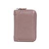 Women's RFID Multi-Slot Accordion Cowhide Card Holder with Anti-Theft Protection