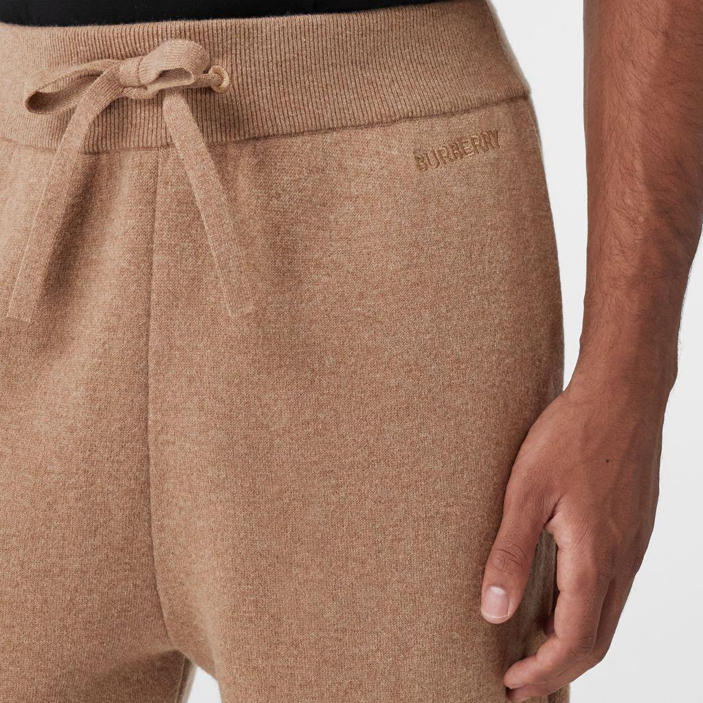 Burberry Knitted Sweatpants Men's Camel 80609081