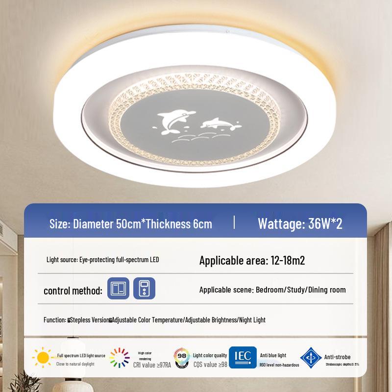 2025 Modern Minimalist LED Ceiling Light for Master Bedroom & Kids' Rooms - Full Spectrum Eye Protection