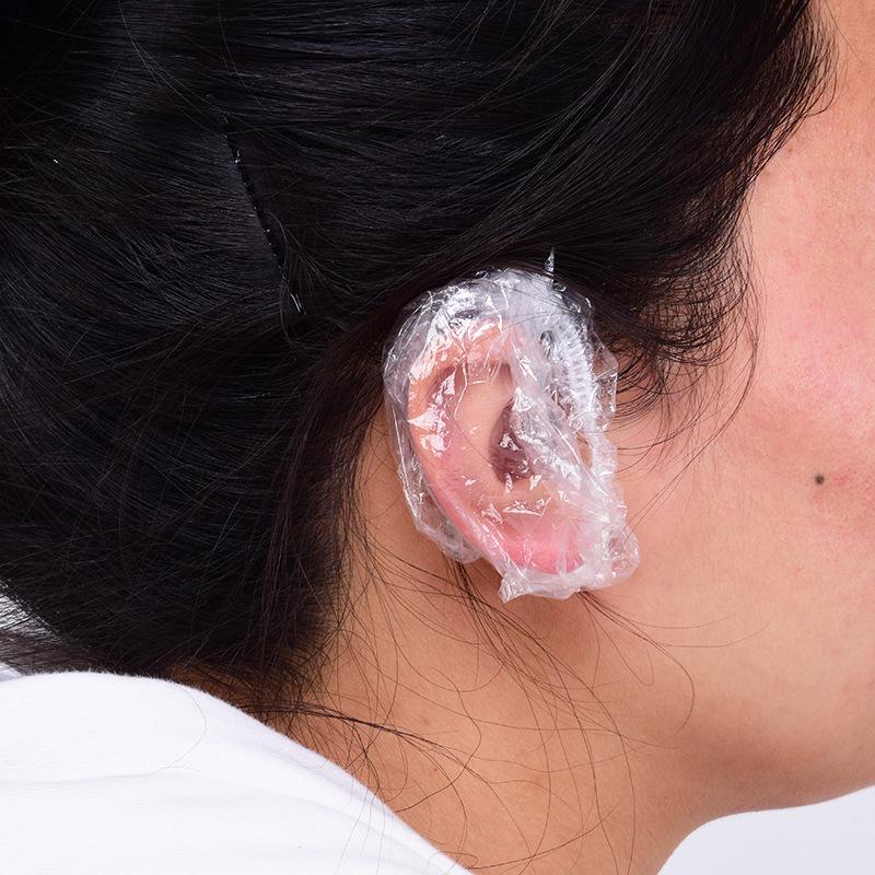 Waterproof Disposable Ear Covers for Hairdressing & Bathing - Soft Protection Against Water and Hair Dye