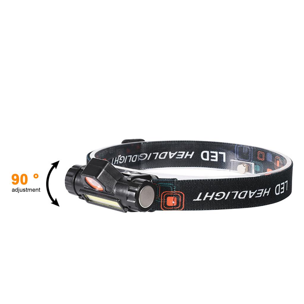 Q5+COB Bright Headlight Night Walking Headlamp Camping Hiking Head Lamp Rechargeable Outdoor Work