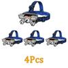 5 LED Headlamp Ultra Bright Headlight 4 Modes USB Rechargeable Waterproof for Outdoor Camping Hiking Fishing Cycling Running