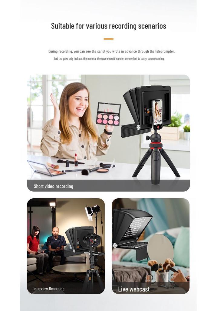 Langshi Ge TC7 Second Gen Mobile Teleprompter for Phones & Tablets
