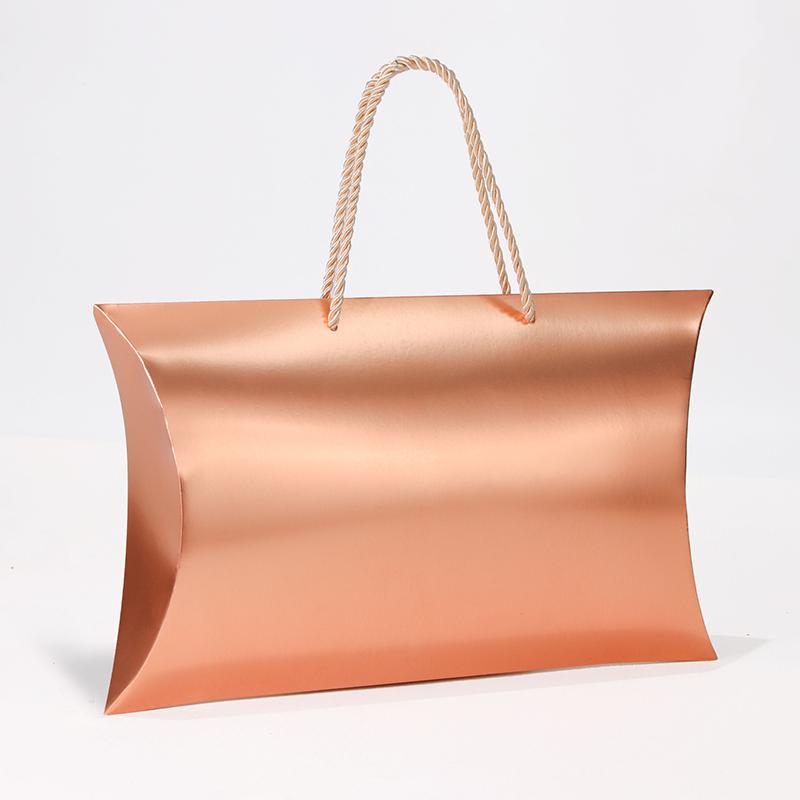 

WTEMPO 10 шт, 32*20*6 см, подарочные коробки в форме подушки с веревкой, простые однотонные упаковочные коробки, декоративные коробки для свадебных, праздничных, вечеринок 10pcs розового золота