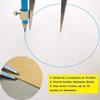 ZLKSKER 8 inch Professional Spring Wing Divider/Scriber with Pencil Holder, All Metal Leather Work, Woodworking Compass