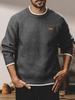 Men's American Retro Crew Neck Loose Winter Sweater - Trendy Knitwear Base Layer