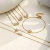 Stainless Steel Sea Turtle Starfish Seahorse Pendant Gold Color Chain Bracelet for Women Luxury Rhinestone Summer Ocean Jewelry