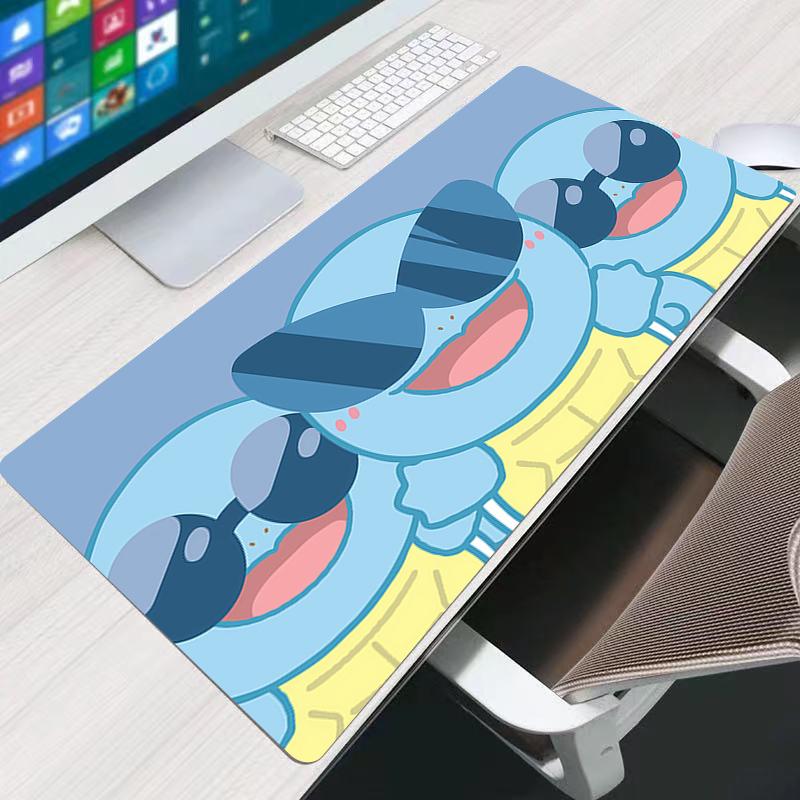 Mouse Pad Computer Keyboard Table Pad P-Pokemon Squirtle Carpet Large Gaming Accessories Mousepad Cute PC Gamer Anime Desk Mat