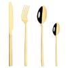 Blue Gold Mirror Dinnerware Cutlery Set Stainless Steel Tableware Set Home Knife Fork Coffee Spoon Flatware Silverware Set