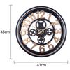 Gear Wall Clock Industrial Mechanical Style Retro Clock Hollow Living Room Clock Shop Decoration Silent Clock