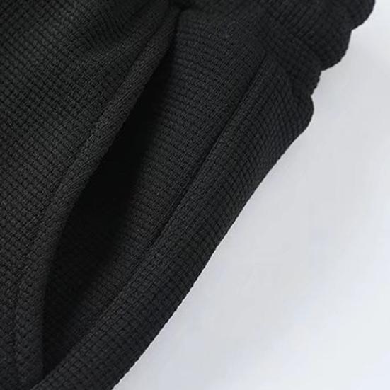 Pánské jarní podzimní kalhoty s bočními kapsami Pružný pas se stahovací šňůrkou Plus Size