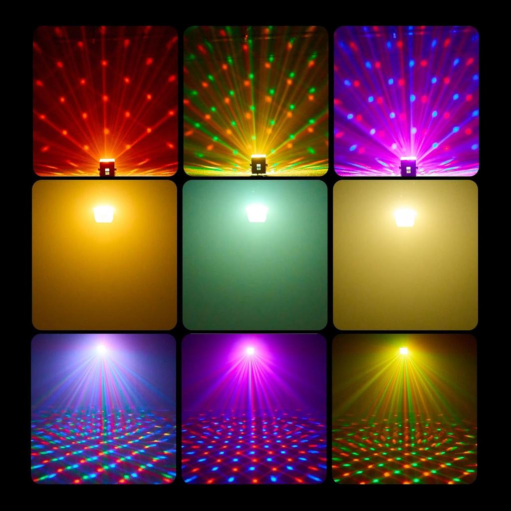 Portable RGB LED Stage Light Projector With Remote Voice Control For Home Party KTV Disco Wedding Decoration And Holiday Lightin