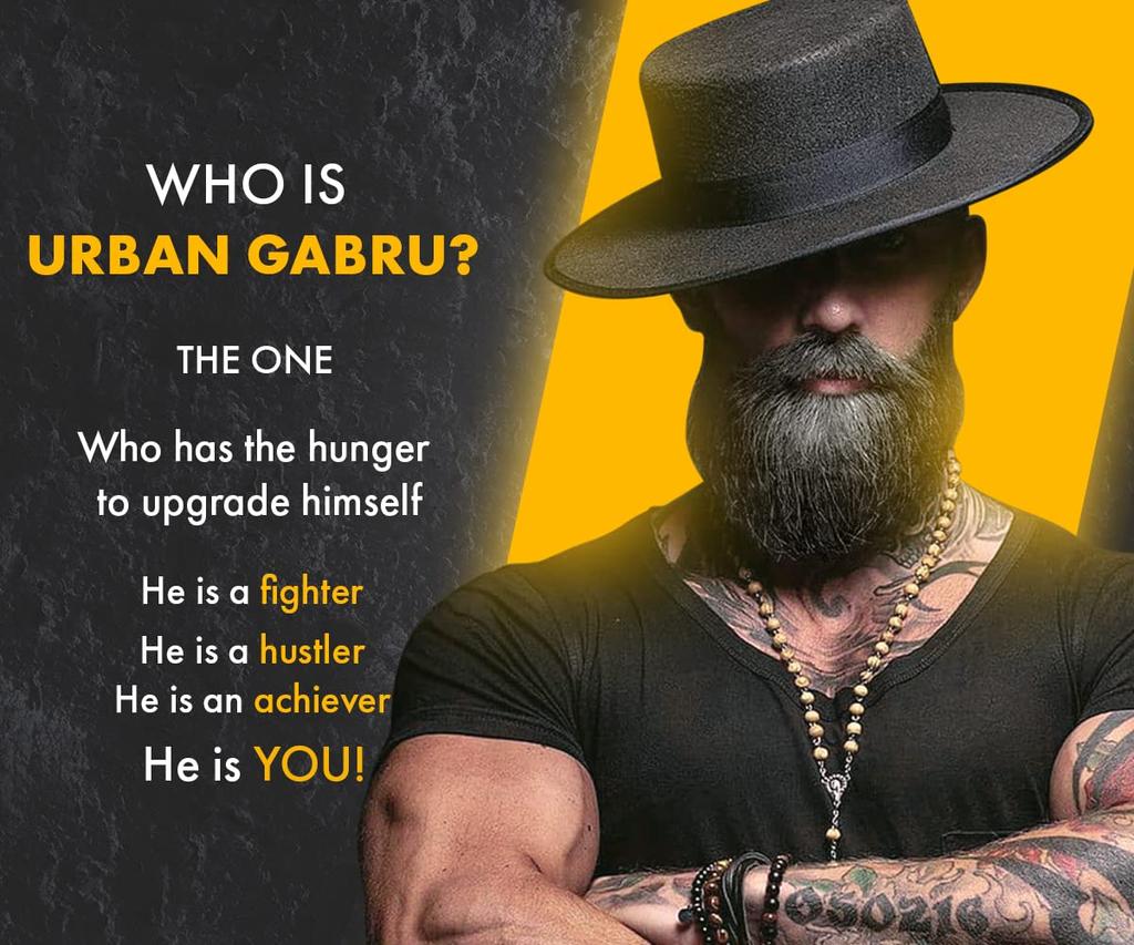 UrbanGabru Bart Booster Wachstumsöl für Männer 60 ml Packung 1 | Dickerer Längerer Bart Nährendes Haaröl