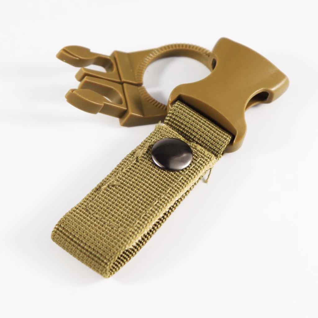 Webbing Buckle Hook Water Bottle Holder Clip Camping Outdoor Security Escape Supplies Nylon Webbing Buckle Carabiner Belt Clip