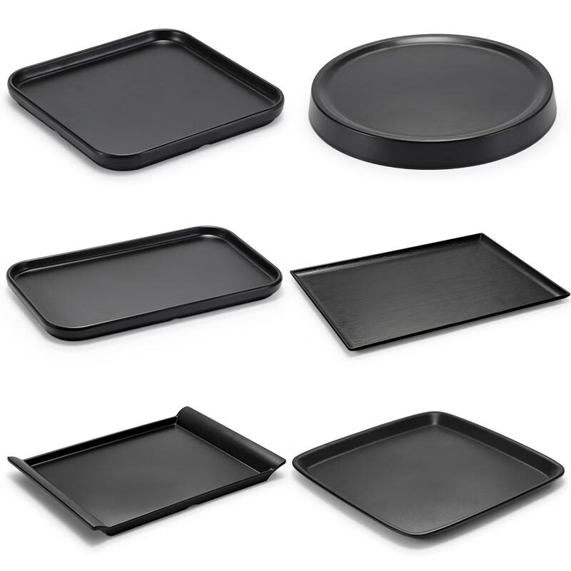 Yicang Black Melamine Rectangular Serving Tray