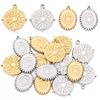 2Pcs/Lot Stainless Steel Charms Vintage Round/Oval Sun Pendants For DIY Necklace Bracelet Earrings Jewelry Making Accessories