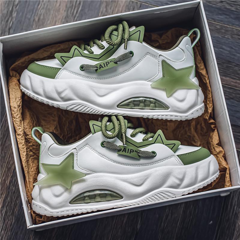 

Board shoes men s autumn running breathable little white shoes men s shoes thick-soled versatile dissolved leather surface star casual shoes 44
