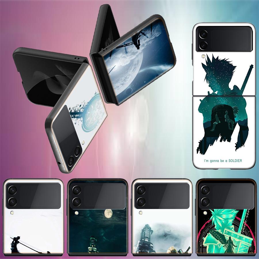 Final Fantasy VII For Samsung Galaxy Z Flip 5 4 3 Case Shockproof Hard Cover Phone Z Flip 6 7 5G Z Flip 5 4 5G TPU PC Hard Coq