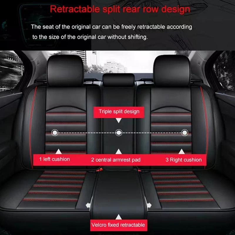 Five-seat Full Envelope Car Cushion Four Seasons Universal Car Seat Cover Leather Wear-resistant Dirty Breathable Car Seat Cover