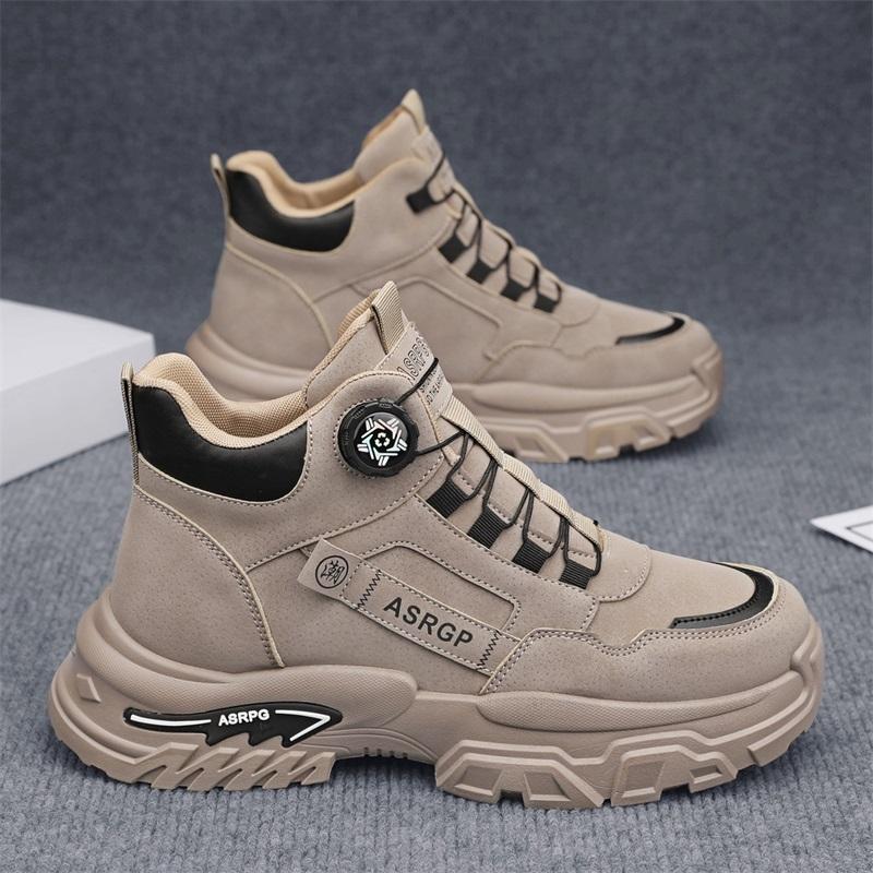 New Men's Fashion Casual High Top Sports Shoes Students Thick Sole Comfortable Sneakers Boys Male Classic Breathable Basketball Shoes