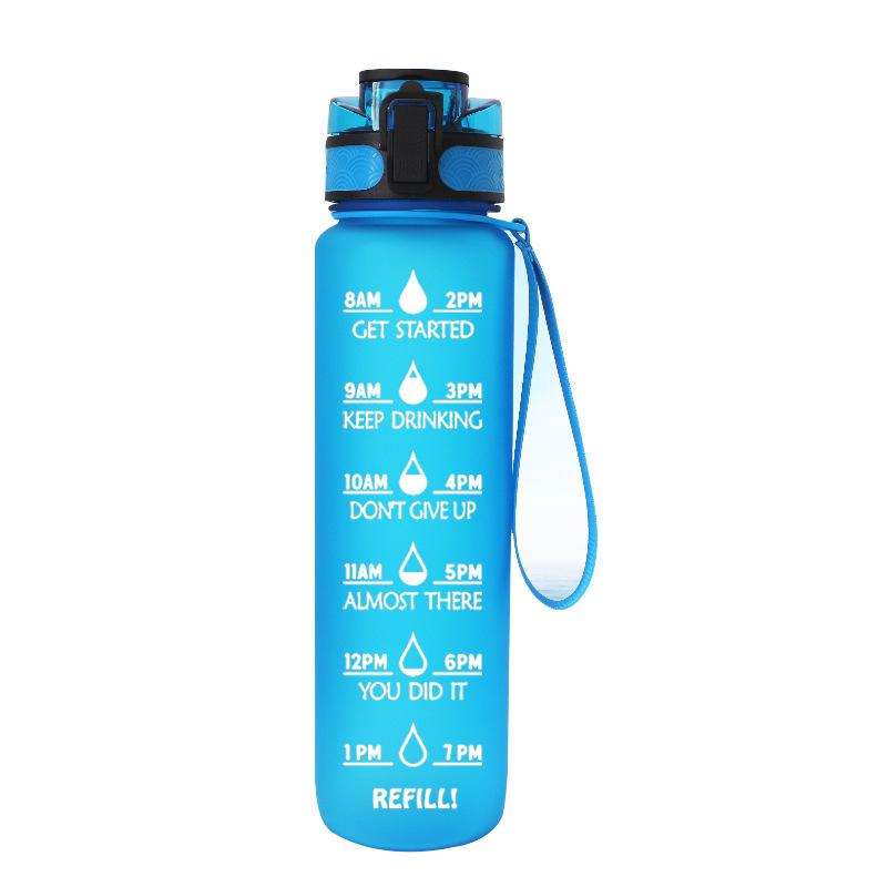 1000ml Large Capacity Tritan Sports Water Bottle with Handle for Fruit Tea