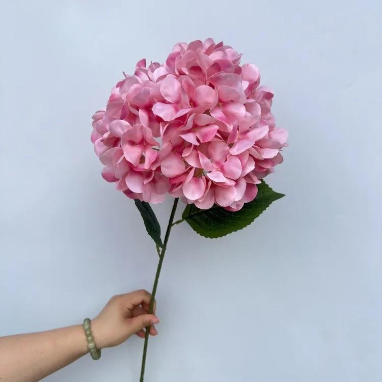 Large Hydrangea Artificial Flowers 135 Pieces Fake Flower Stems Candy Color Series for Wedding Floral Decoration