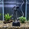 Luminous Fish Tank Dance Skull Bubbler Movable Skeleton Fish Tank Bubbler  Aquatic Products