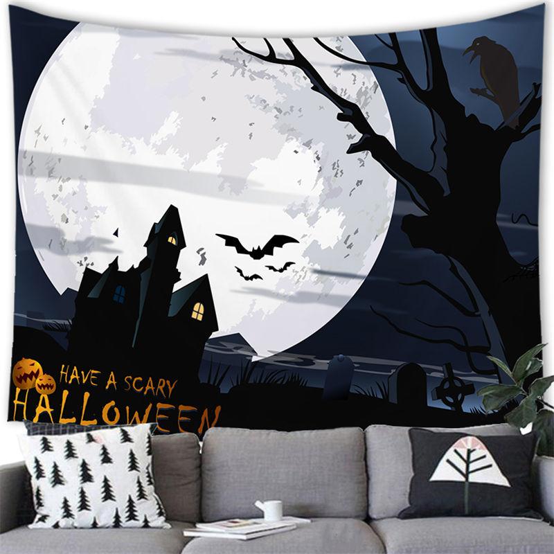 Kunst Halloween Elemente Wandteppich Wandbehang Heimdeko Wandteppich Zimmer Wohnheimzimmer Wanddeko Hintergrundtuch
