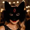 Funny Cat Face Masks Cosplay Half Face Mask Fancy Halloween Masquerade Mask  Theater