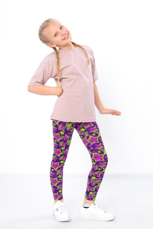 Girls’ Leggings – Soft Cotton Fit & Flexible Waistband ,Any Season, 6000-043 HC