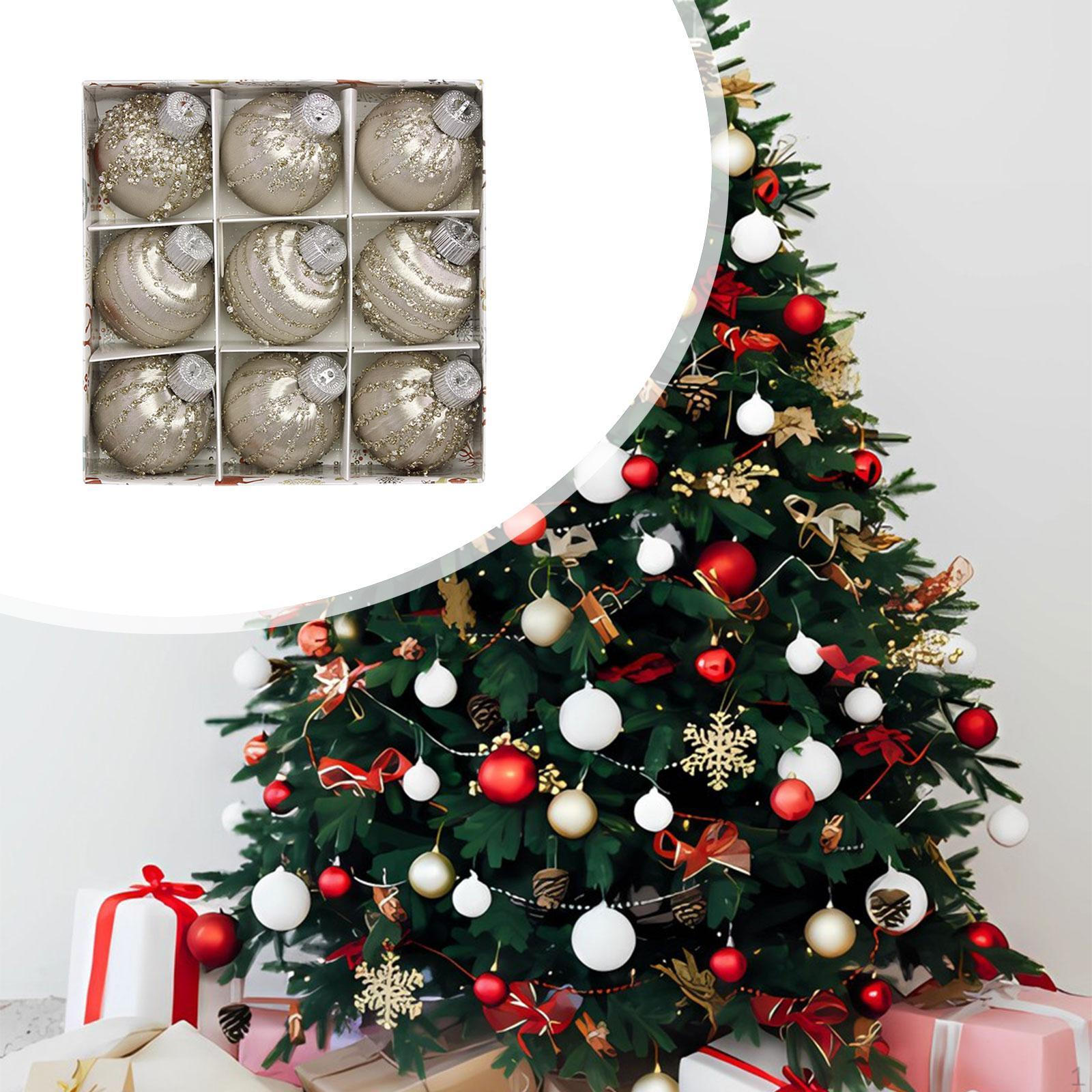 

9 шт. Рождественские шары, украшения для дома, подвески, елочные украшения для фестиваля Beige