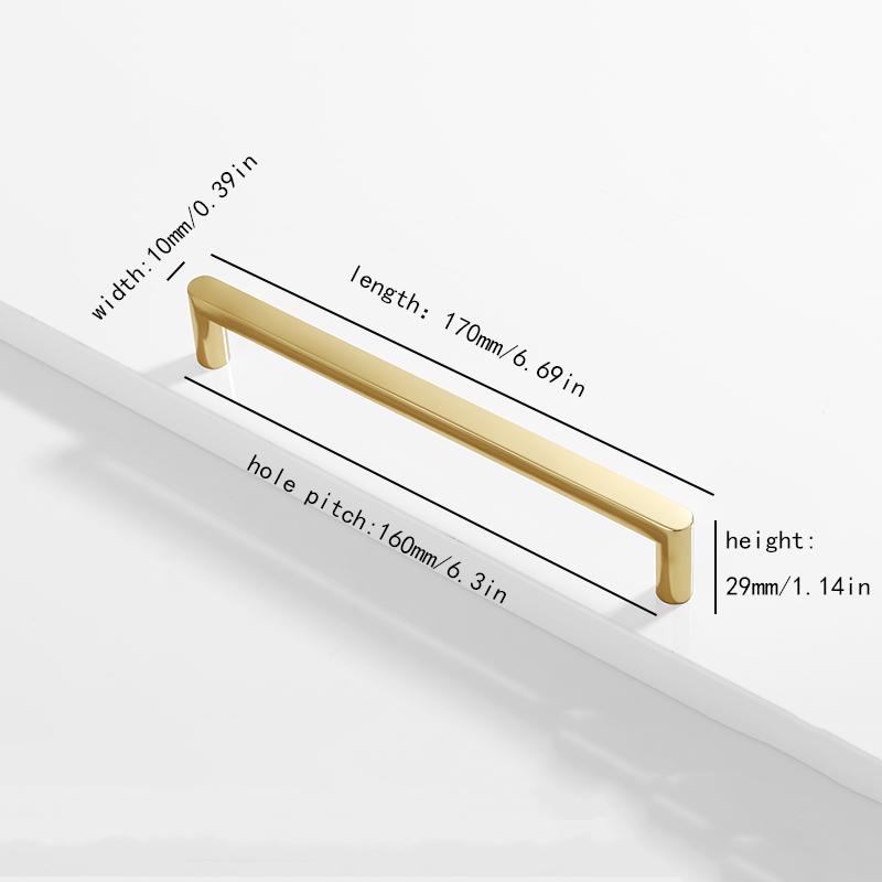 glossy gold silver black and white nickel cabinet door handles, kitchen cabinet drawers, wardrobe aluminum alloy