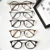 Retro Tortoiseshell Frame Square Round Face Large Frame Glasses Myopia Can Be Matched With Degrees Women'S Plain Face White Metal Frame Frame Frame
