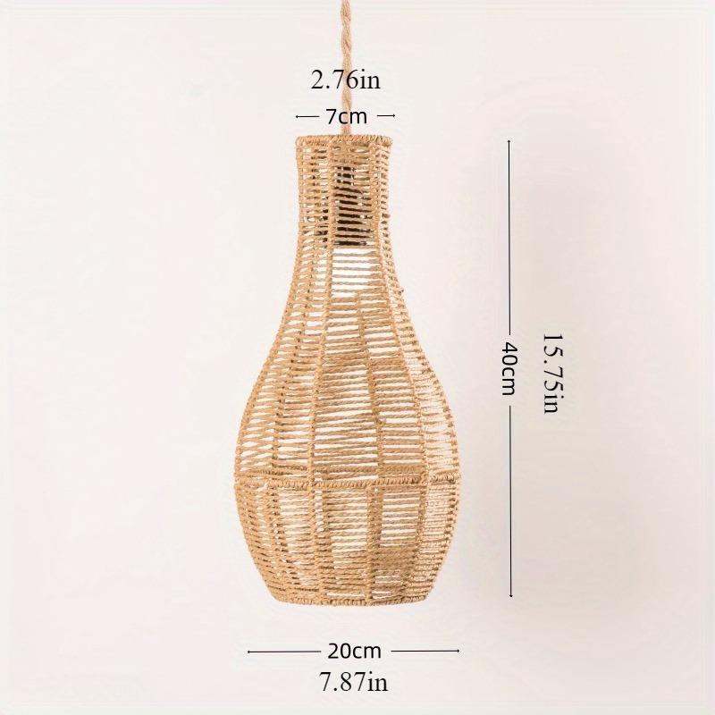 Weave Rope Lampshade Lighting Fixtures Rustic Decoration Hanging Lamp Shade for House Hallway Living Room Home Dining Room