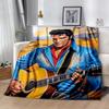 Rock Roll Legend Elvis Presley Blanket Soft Warm Cozy Suitable for Bed Picnics Chair Four Seasons Multipurpose Modern Style