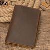 European American Crazy Horse Leather Men's Bag Real Pickup Multiple Card Slots Retro Top Layer Cowhide Wallet Passport