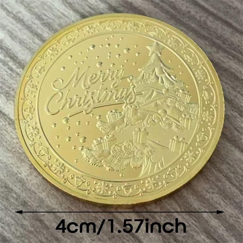 1 Stück Souvenir-Münze Frohe Weihnachten Gedenkmünzen Sammlung Metallhandwerk