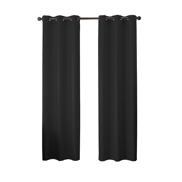 Blackout Curtains Solid Color Matte Insulation Sunscreen Blackout Curtains Finished Products