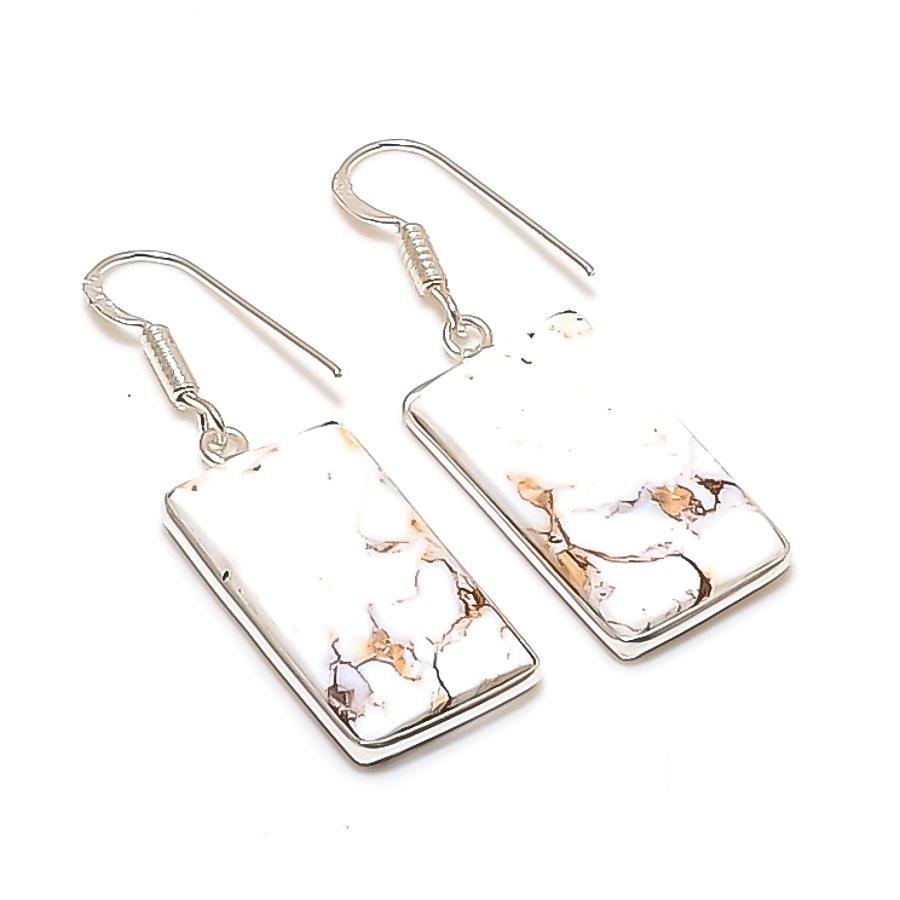 

Natural Wild Horse Gemstone 925 Sterling Silver Jewelry Earring 1.65 AE-12143