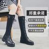 Internet celebrity boots women over the knee thin 2025 autumn and winter new black tall boots small medium boots knight boots
