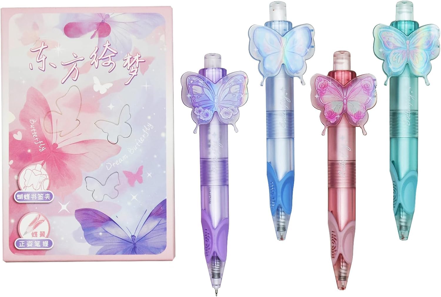 

Maydahui Stylish Mini Animal Butterfly Ballpoint Black Pocket Gel Office Gift 8-Piece Pen, 0.5mm, Ink, Pen, Cute, Easy-to-Write Pen, Stationery,