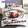 Sydney Roosters Legacy Bedding Quilt Set Quilt Cover Pillowcase Home Decoration Birthday Gift (1 * Duvet Cover + 2 * Pillowcase, Without Core)