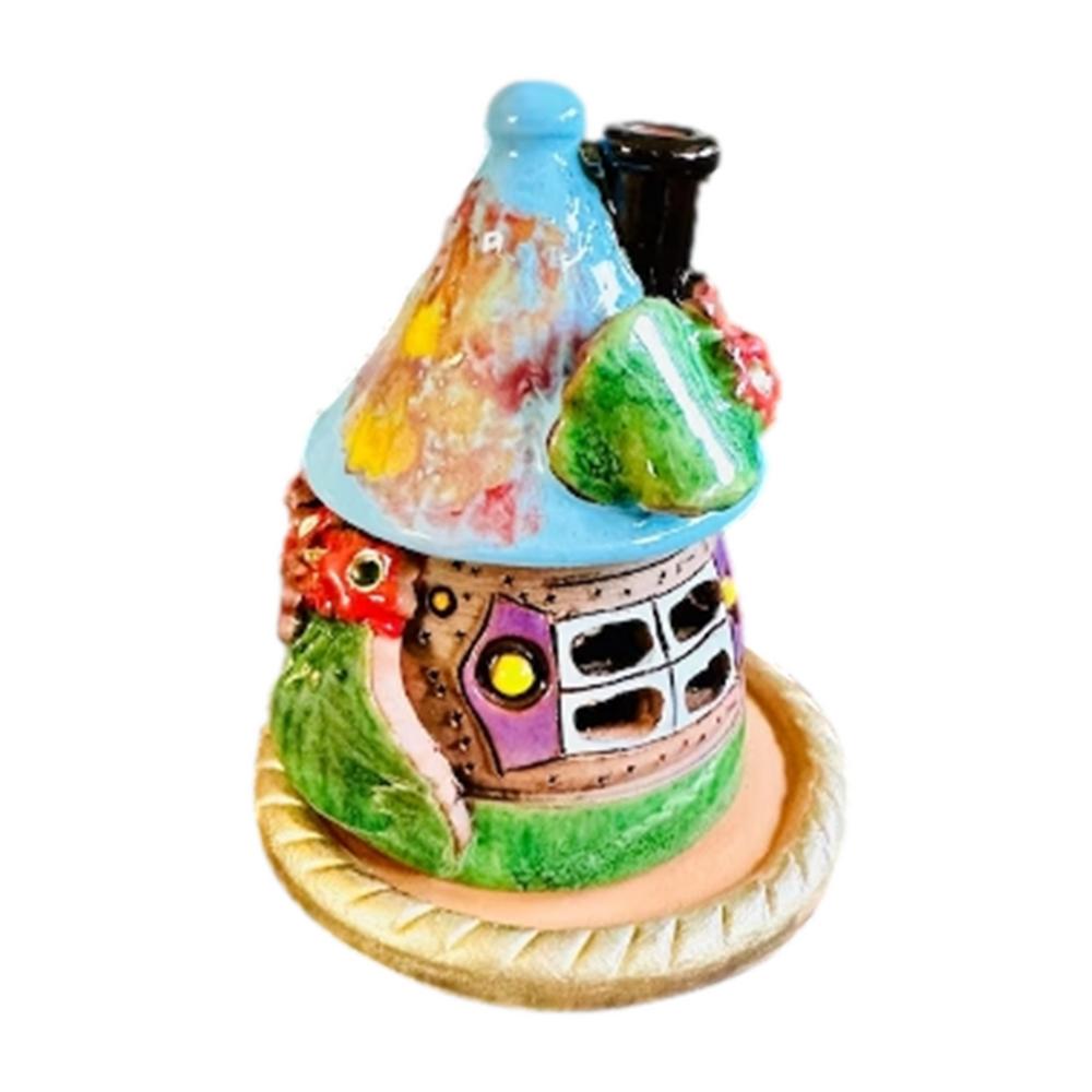 

Подставка для благовоний из смолы, красочный держатель для конусов благовоний, праздничная тематика, подставка для конусов благовоний с ароматом, горелка с дымоходом, кухня красный