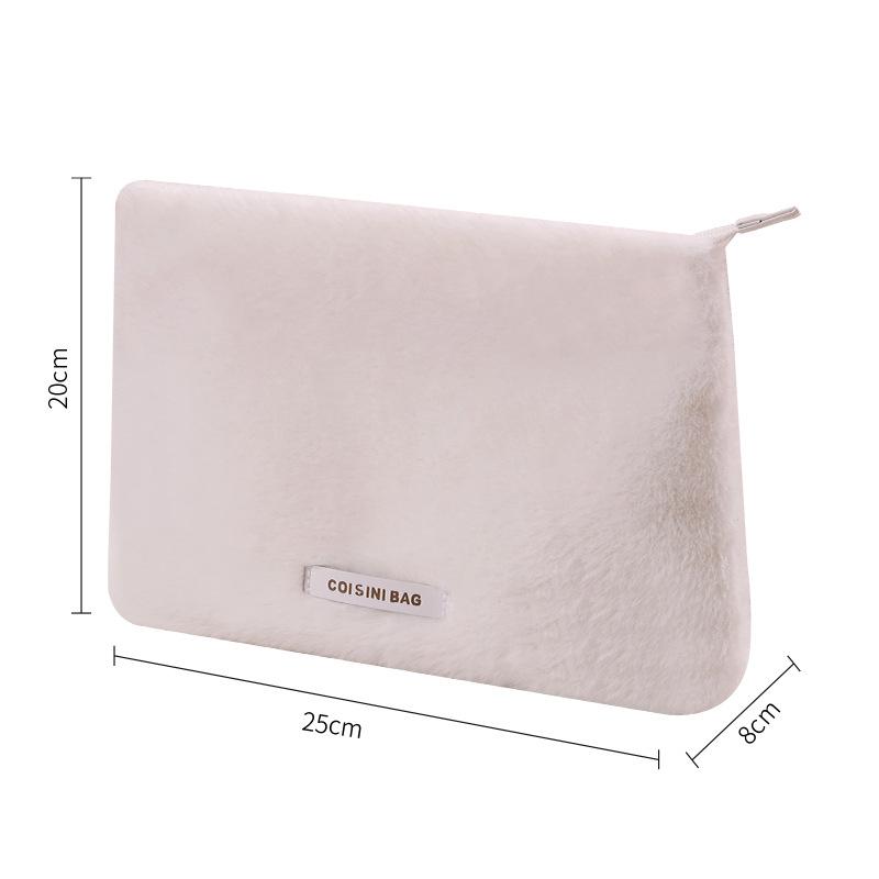 

Cosmetic Lovely Fluffy Bag Soft Rabbit Fur Pouch Trendy Travel Pouch Storage StyleA