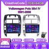 Android Car-Play Car Radio For Volkswagen Polo Mk4 IV 2001-2009 Multimedia Player Head Unit Stereo GPS Navigation BT WIFI,2+64GB