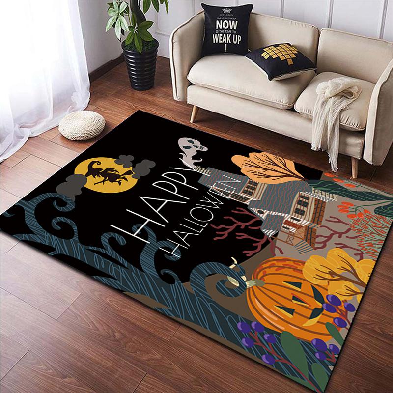 Halloween New Year Gift HD Printing Area Carpet, Living Room Sofa Decorative Carpet, Anti-skid Mat, Alfombras Direct Shipment