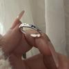 Copper Rings For Women Couple Minimalist Handmade Simple Blue Butterfly Ring Fine Jewelry Gift Prevent Allergy