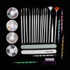Nail Art Painting Brush Dotting Pen Nail File Rhinestones Dust Brush Manicure Tool Set